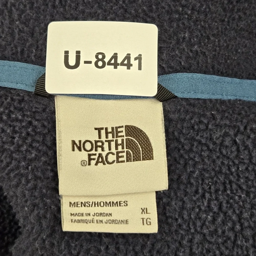 The North Face Men Vest XL Navy Carbondale‎ Fleece Outdoor Logo Sleeveless